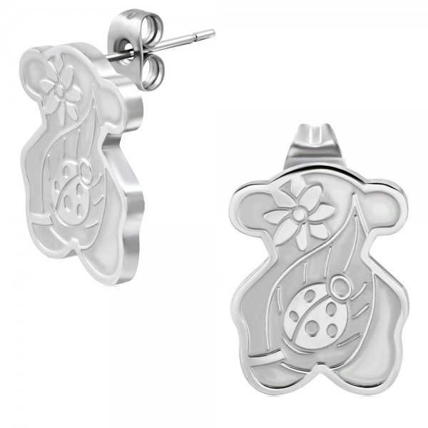 Cercei inox cu ursuleti si gargarite [1]